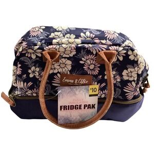 Emma & Chloe NY Insulated Lunch Tote Bag‎ Double Section Floral NEW